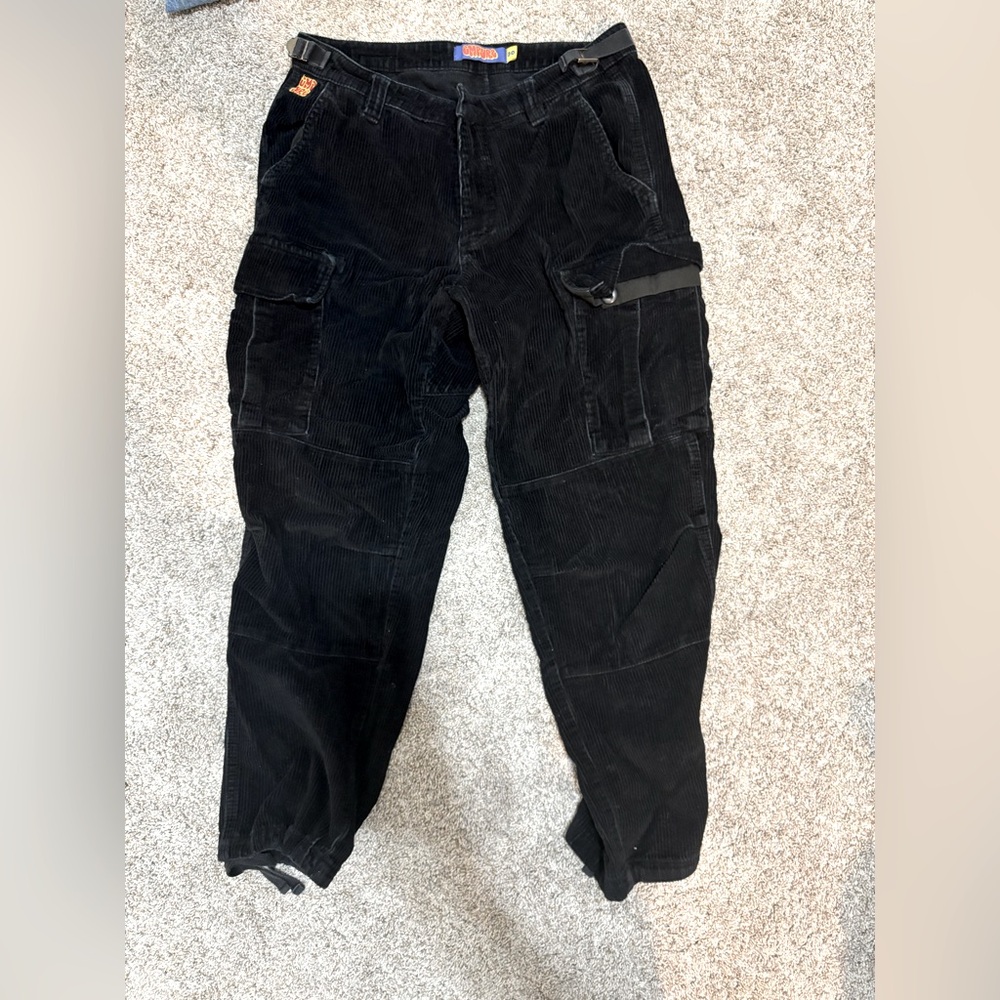 Black corduroy EMPYRE pant.